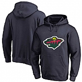Minnesota Wild Navy All Stitched Pullover Hoodie,baseball caps,new era cap wholesale,wholesale hats